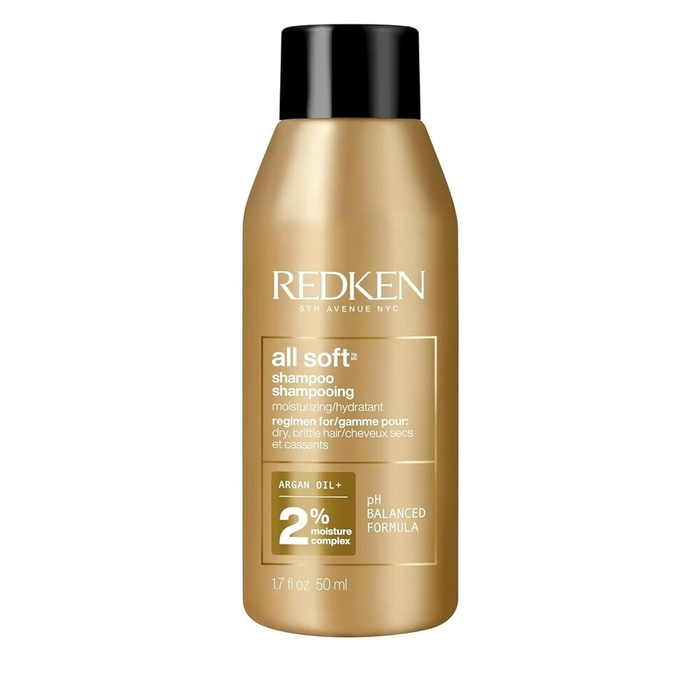 Redken All Soft Shampoo Argan Oil Moisturizing Clear Dry Hair Color Safe 1.7oz